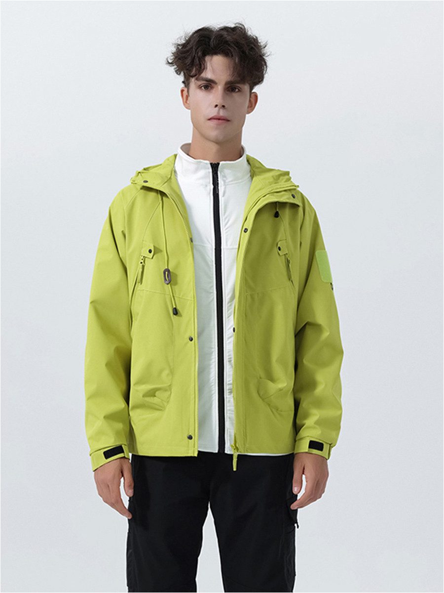 YOUTHUP Funktionsjacke Herren Regenjacken Leichte Outdoor Windjacke mit Kapuze