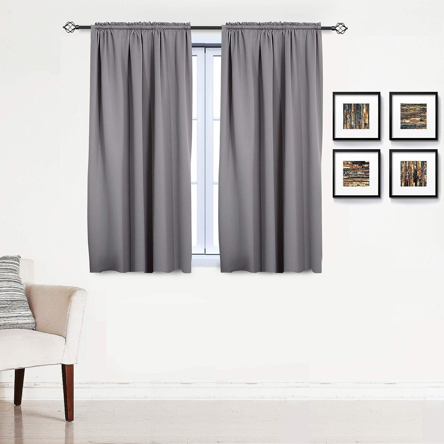 Woltu Gardine (1 St), blickdicht, Blickdicht mit Kräuselband für Schiene, 2 günstig online kaufen