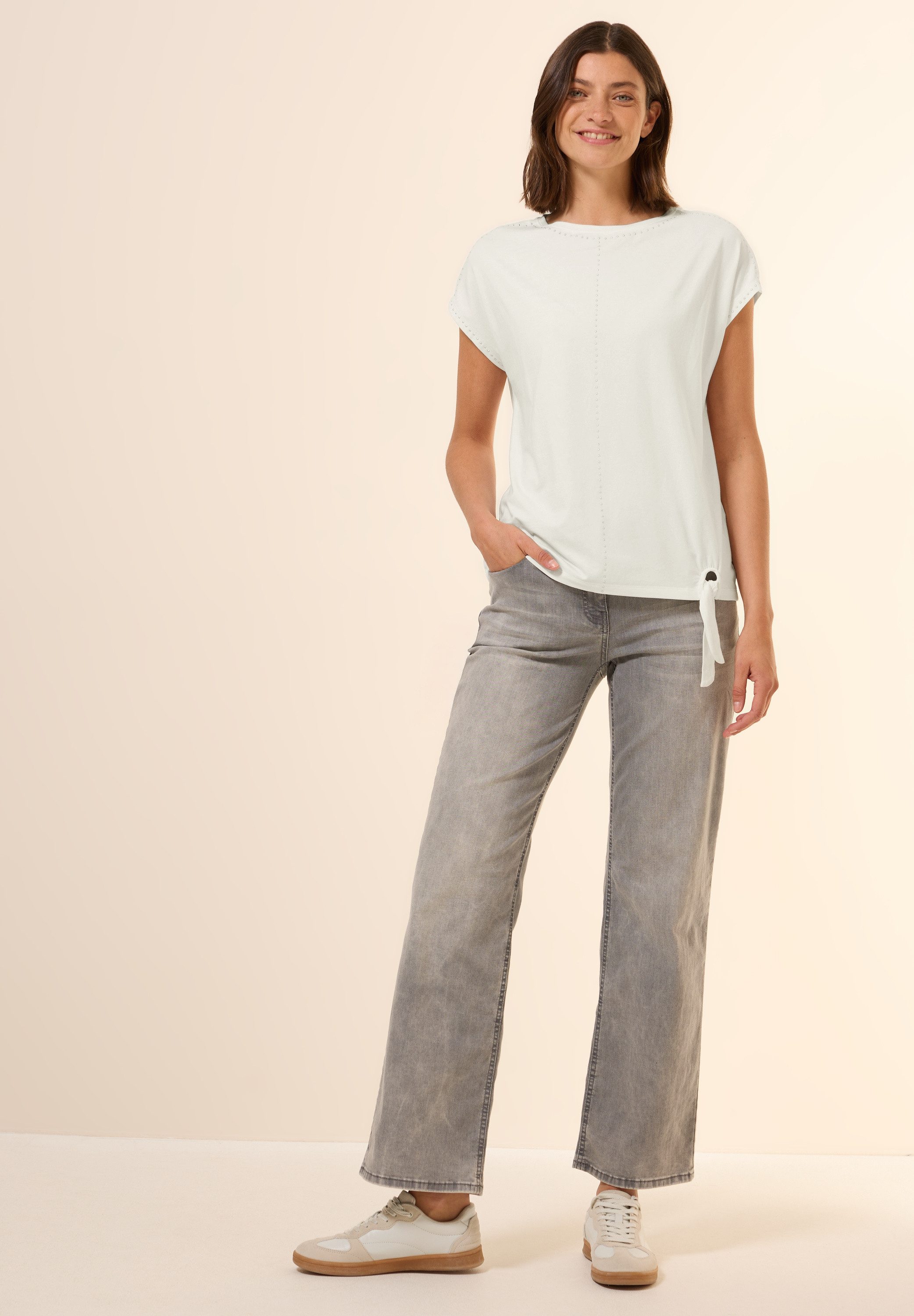 CECIL T-Shirt aus softem Materialmix