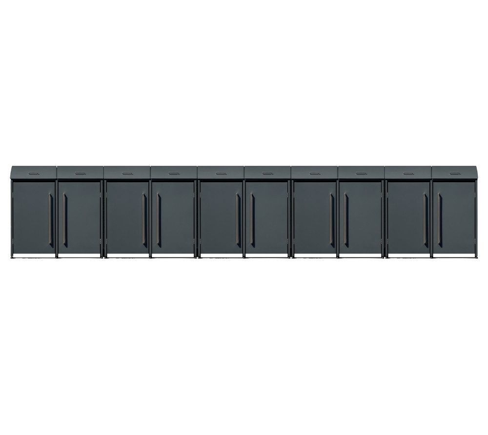 WESTMANN Mülltonnenbox Moderna 10 (1 St), Platz für 10 Mülltonnen je 140/240 L, LxBxH 83x695x135 cm, Anthrazit