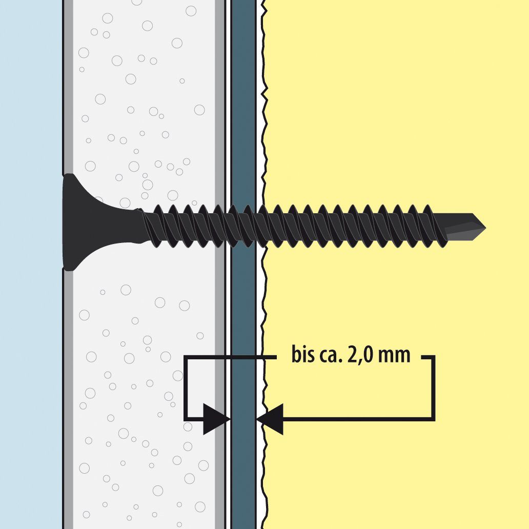 PARCO Schnellbauschraube Schnellbauschrauben 3,5 x 55 mm mit Bohrspitze - 500 Stück