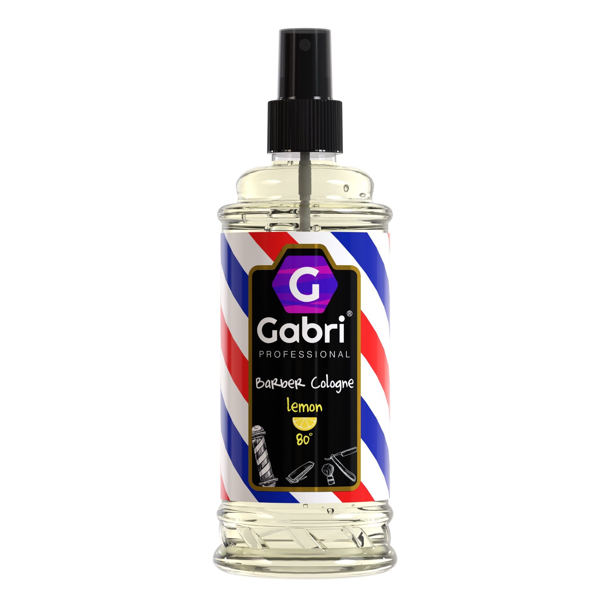 Gabri Professional After Shave Lotion Gabri Pro - Barber Cologne Lemon Cologne 400ml, 1-tlg.