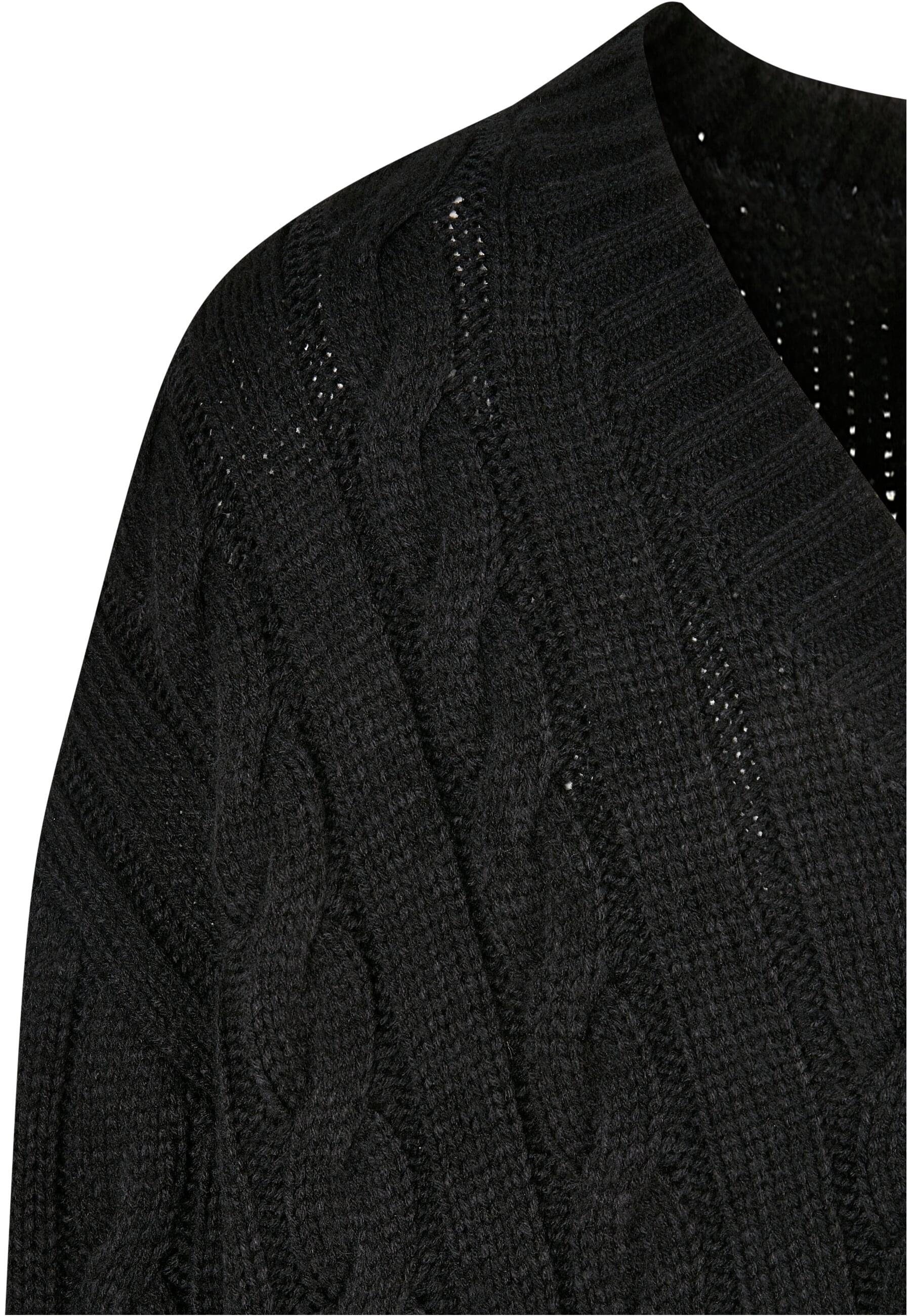 Herren (1-tlg) Strickjacke Boxy URBAN black CLASSICS Cardigan