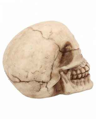 Horror-Shop Dekofigur Kleiner Breit Lachender Totenkopf 12cm