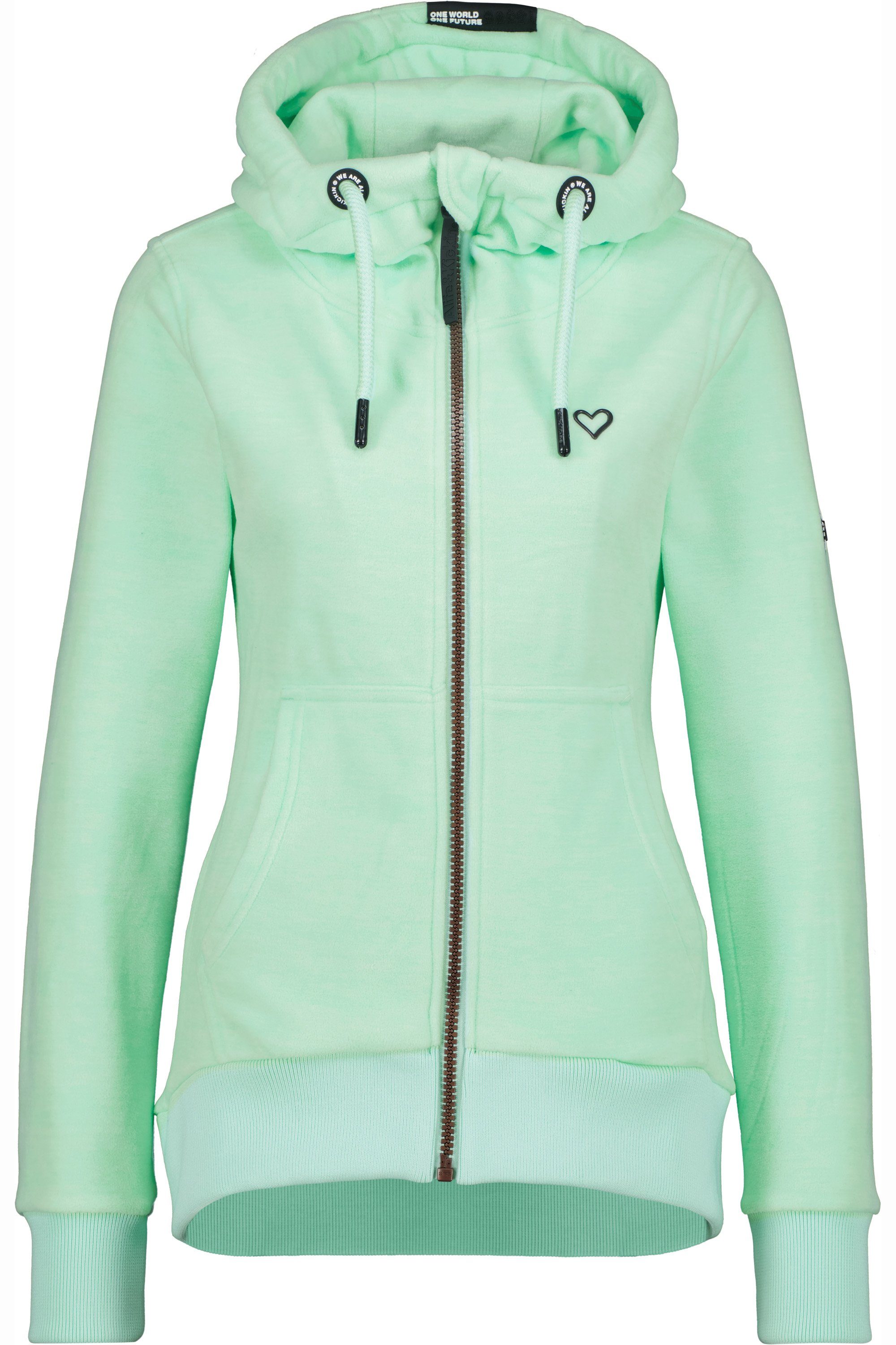 Alife & mint F YasminAK Sweatjacket Kapuzensweatjacke Fleecejacke, melange Kickin Damen Sweatjacke