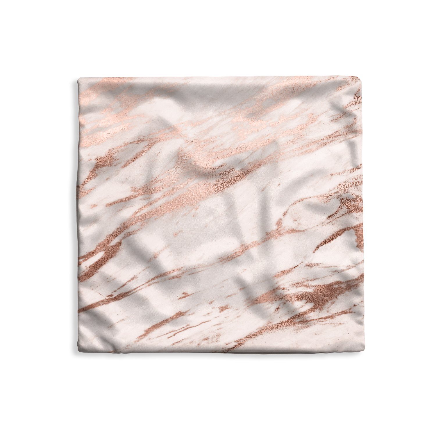 MuchoWow Dekokissen Marmor - Rosa - Roségold, Kissenbezüge, Kissenhülle, Deko Kissenbezug, Kissen, 40x40 cm