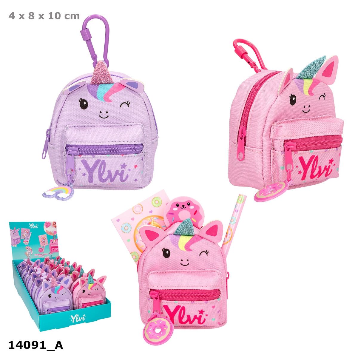Depesche Spiel Ylvi Mini-Rucksack Einhorn mit Schreibset – 1 von 2 Designs