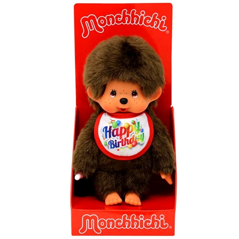 Monchhichi Plüschfigur Junge mit Geburtstag Latz günstig online kaufen