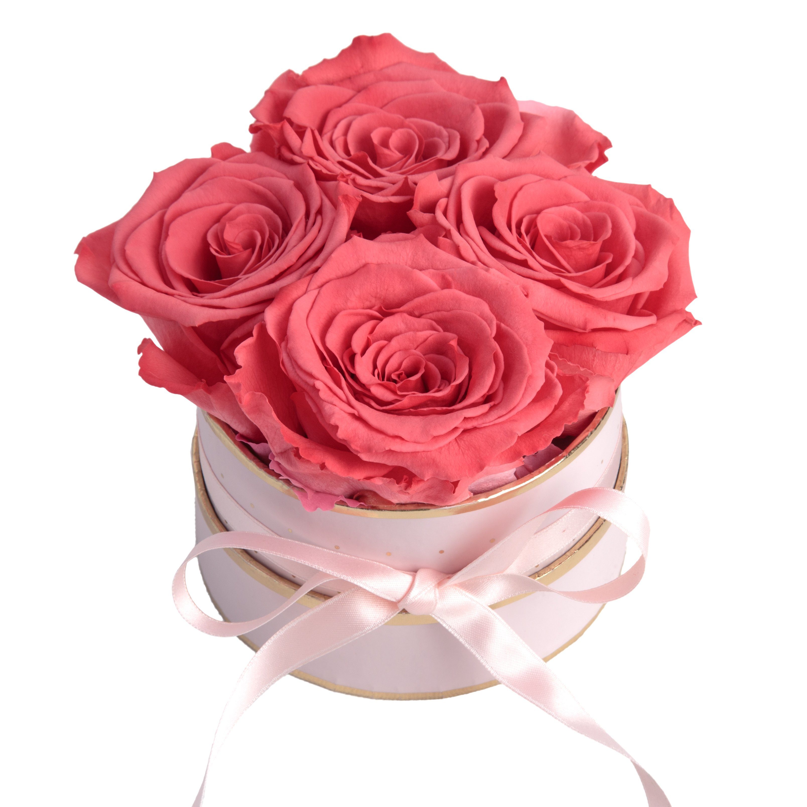 Kunstblume Rosenbox rosa rund 4 Infinity günstig online kaufen