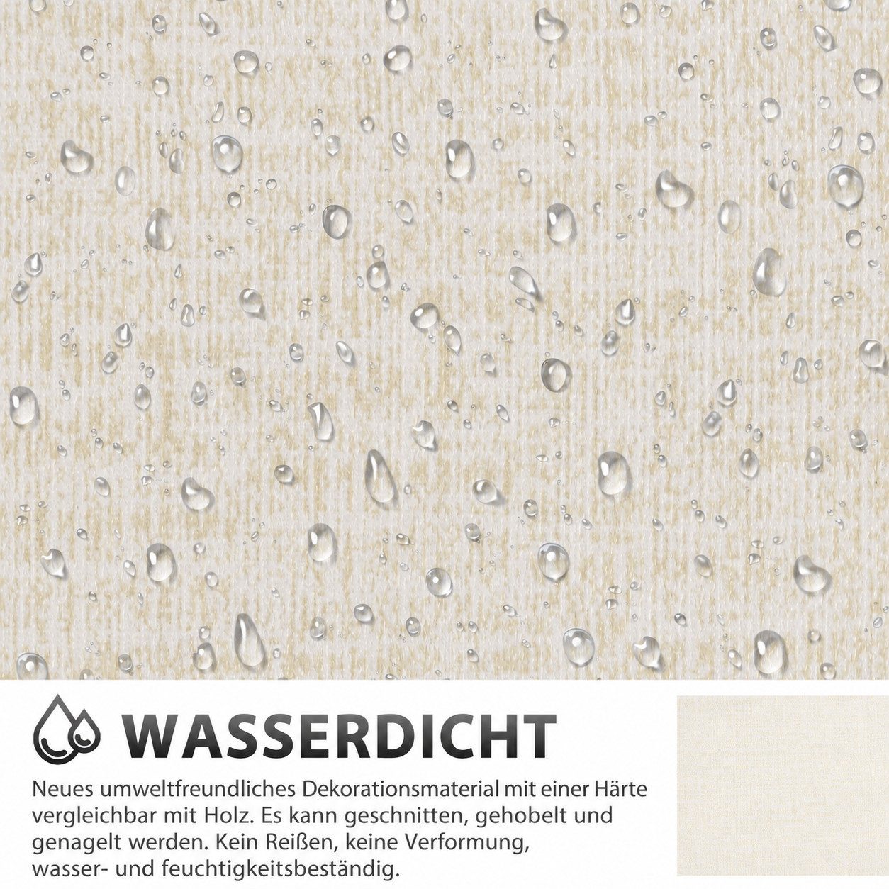 BlingBin Vinyltapete Selbstklebende Tapete 0.6 m × 5 m Hintergrundtapete mit Leinenstruktur, Leinenstruktur, uni, (Abziehen und Aufkleben Klebefolie, 1 St., 60  – Bild 4 von 5