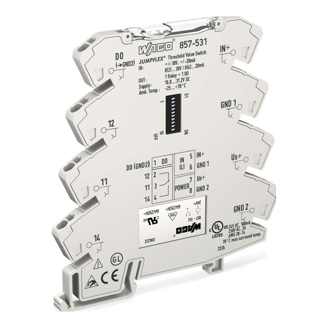 WAGO Multimeter WAGO GmbH& Co. KG Grenzwertschalter konfigurierbar 857-531
