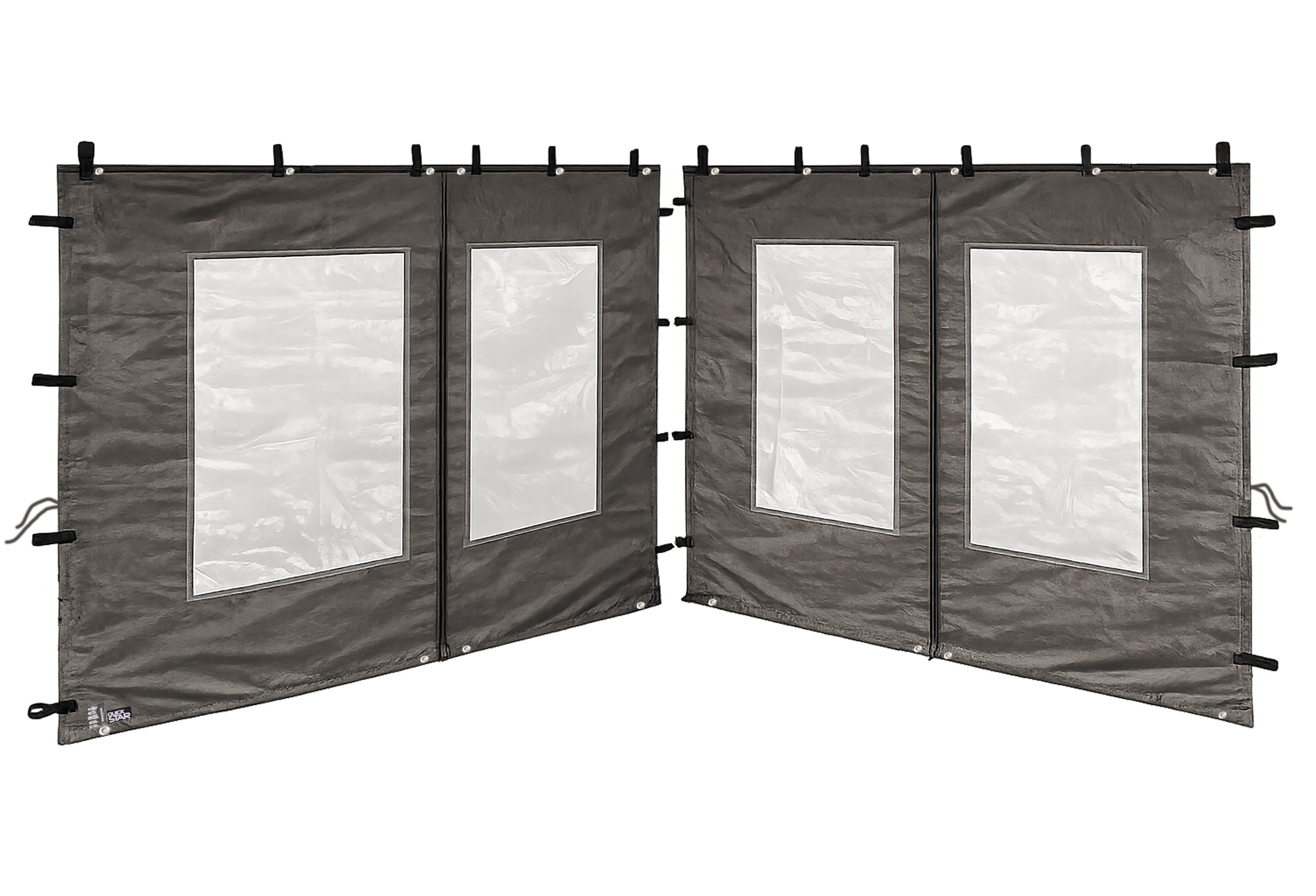 Quick Star Pavillonseitenteil 2 Seitenteile mit Fenster für Pavillon 3x3m, Für Pavillons der Größe 3x3m