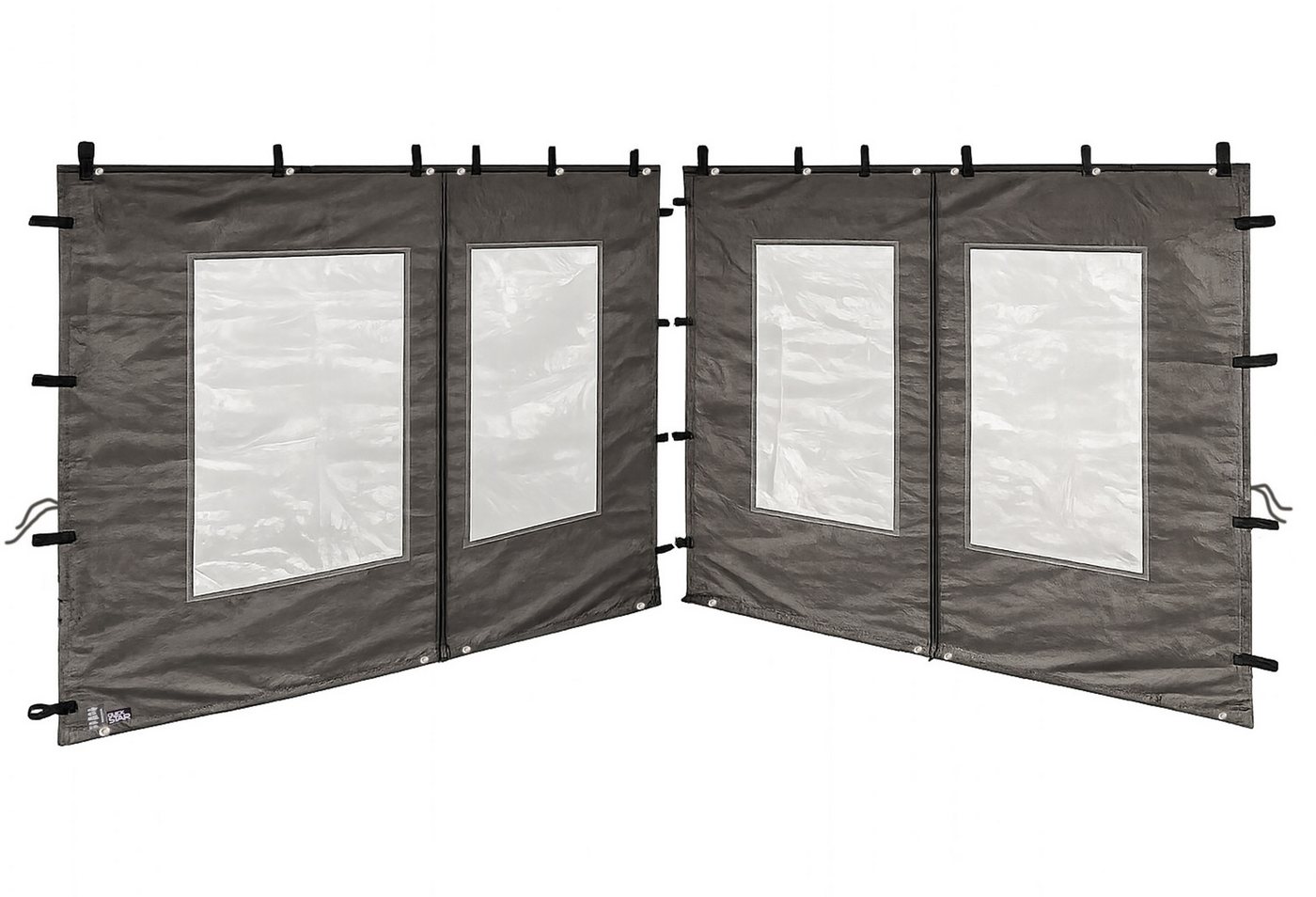 Quick Star Pavillonseitenteil 2 Seitenteile mit Fenster für Pavillon 3x3m, 300x195 cm, Für Pavillons der Größe 3x3m