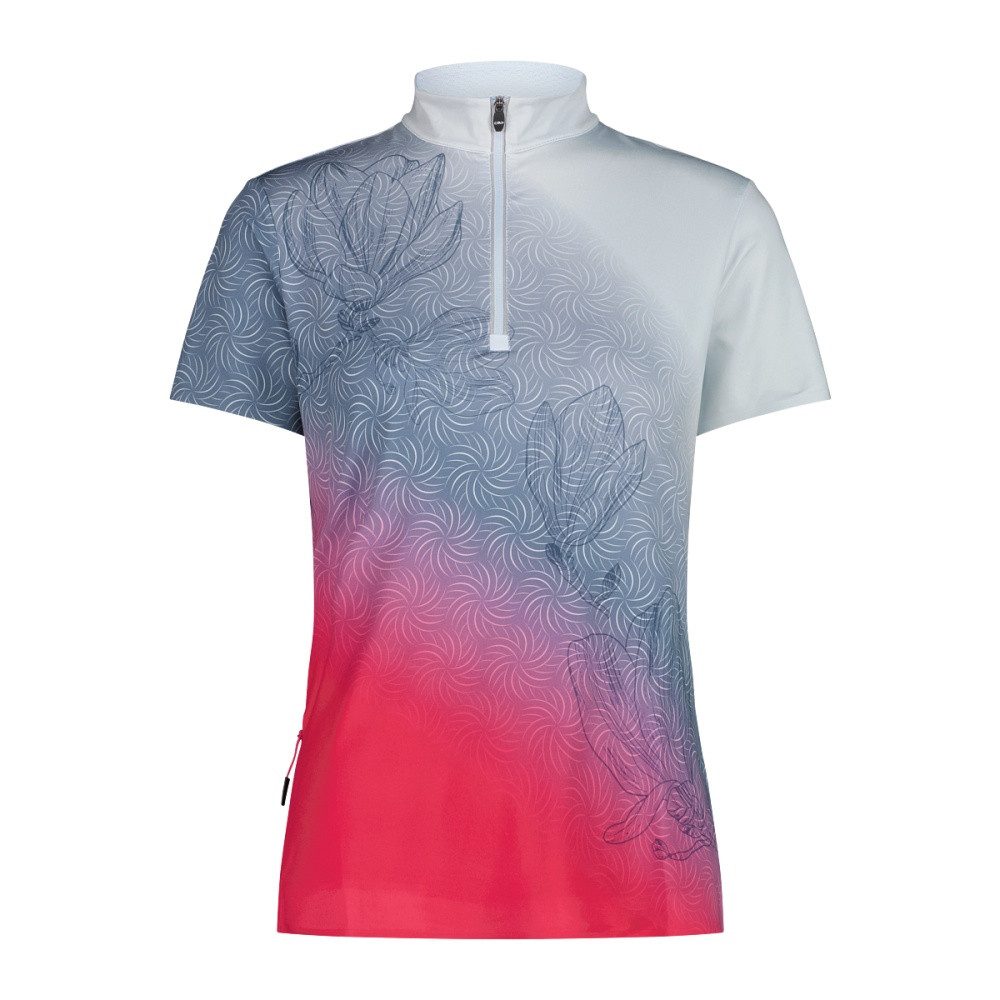 CMP T-Shirt CMP Radshirt für Damen mit durchgehendem Reißverschluss und Blumenprin