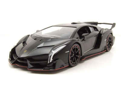 JADA Modellauto Lamborghini Veneno 2020 schwarz Modellauto 1:24 Jada Toys, Maßstab 1:24