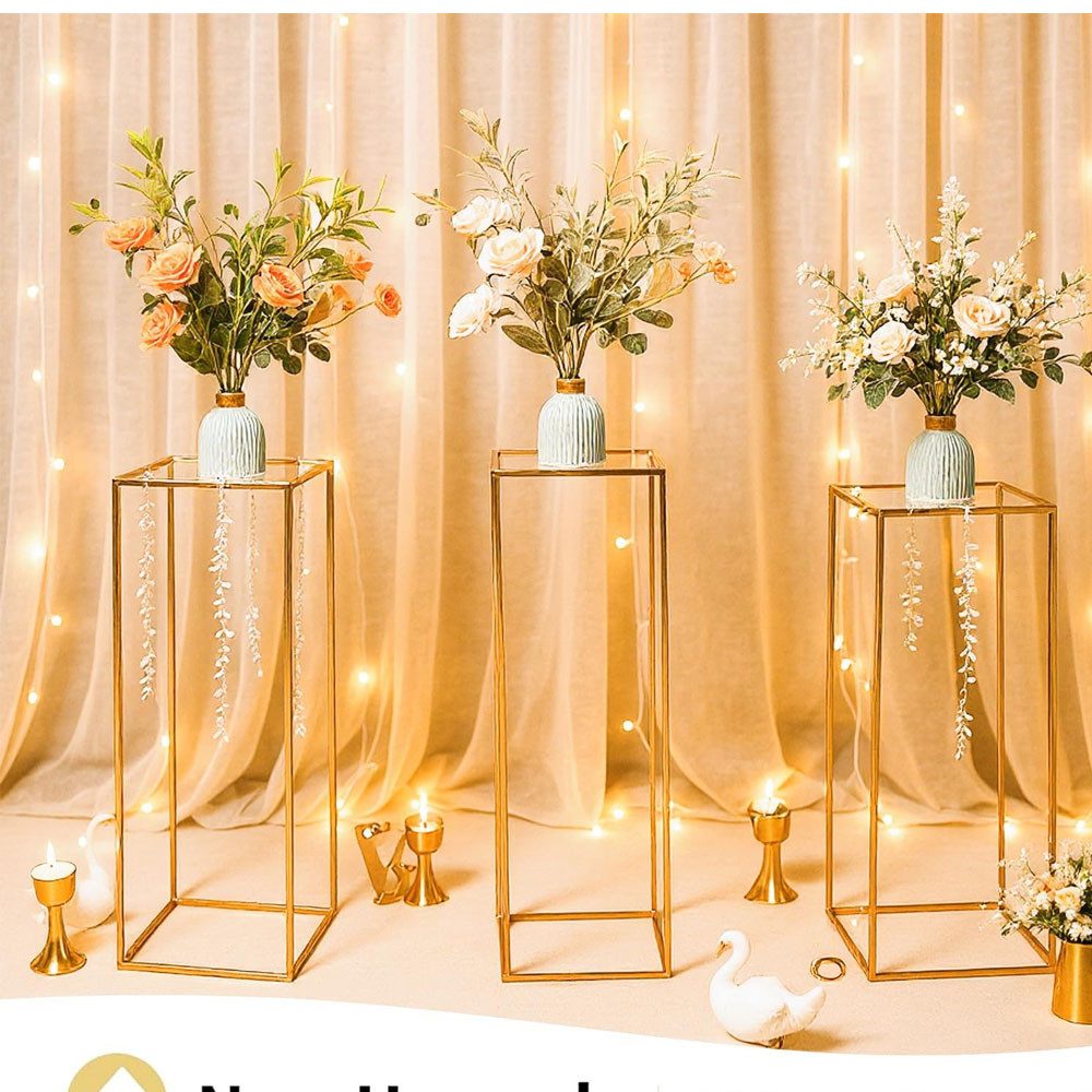 GarveeMore Ständerprofil Acrylvase Hochzeit Mittelstücke klare Blumenstand Displayhalter – Bild 3 von 5
