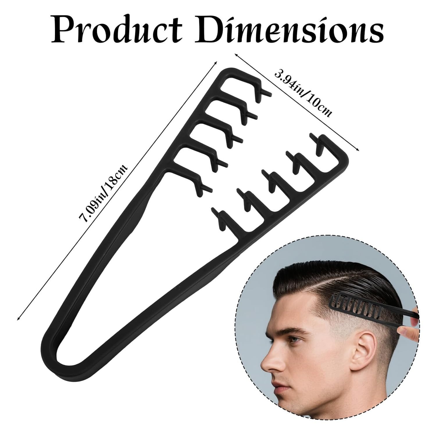 Stelby Lockenkamm Lockenkamm Strukturkamm Afro Kamm mit breiten Zinken für Locken, Ideal zum Auflockern, Formen und Definieren von Locken