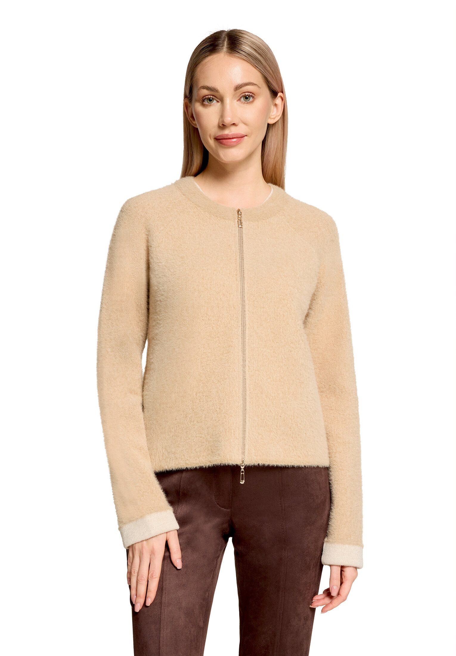 Betty Barclay Strickjacke Damen mit Reißverschluss (1-tlg)