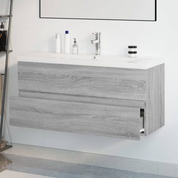 vidaXL Waschtisch Waschbeckenschrank mit Einbaubecken Grau Sonoma Spanplatte