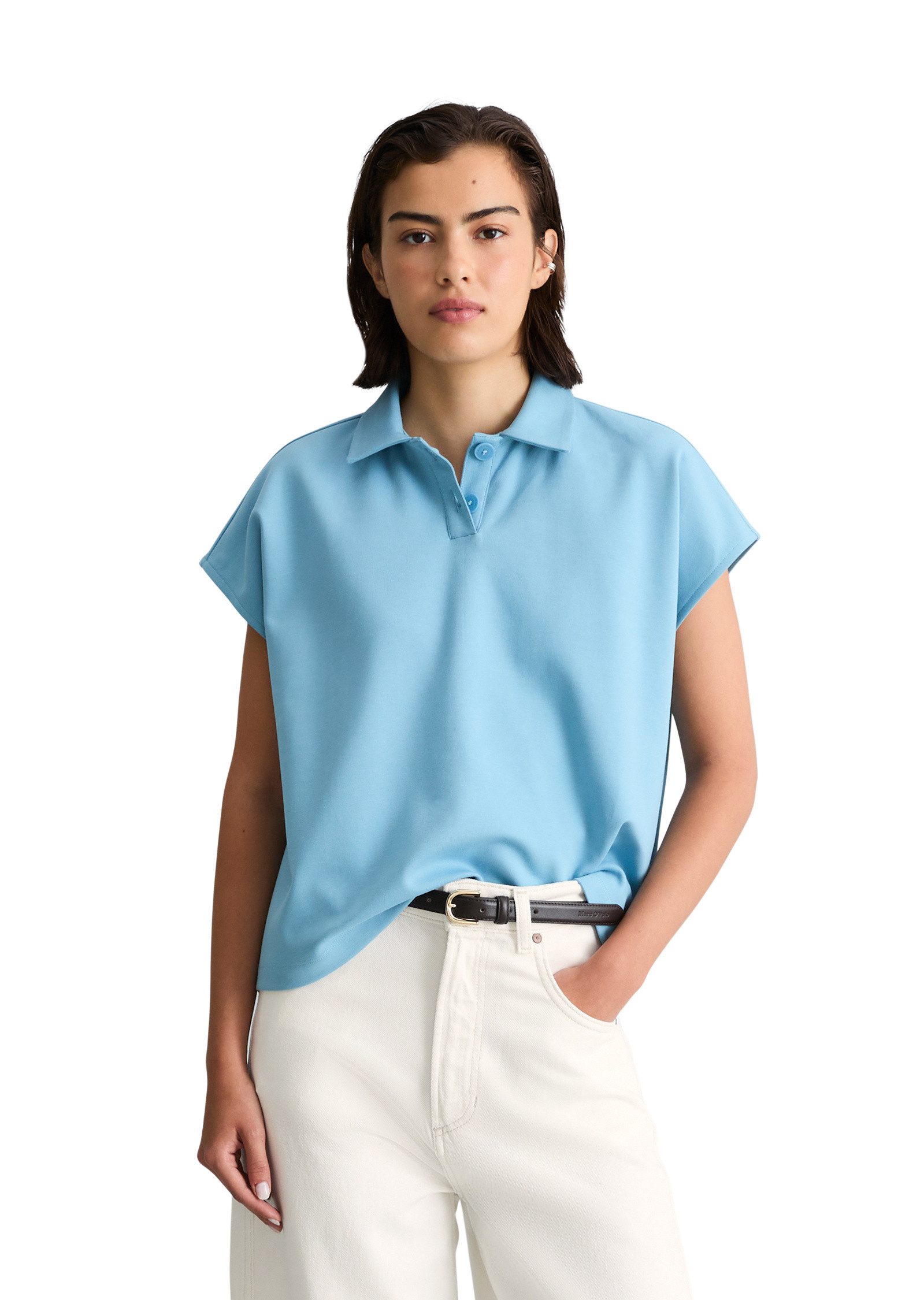 Marc O'Polo DENIM Poloshirt aus Interlock-Jersey