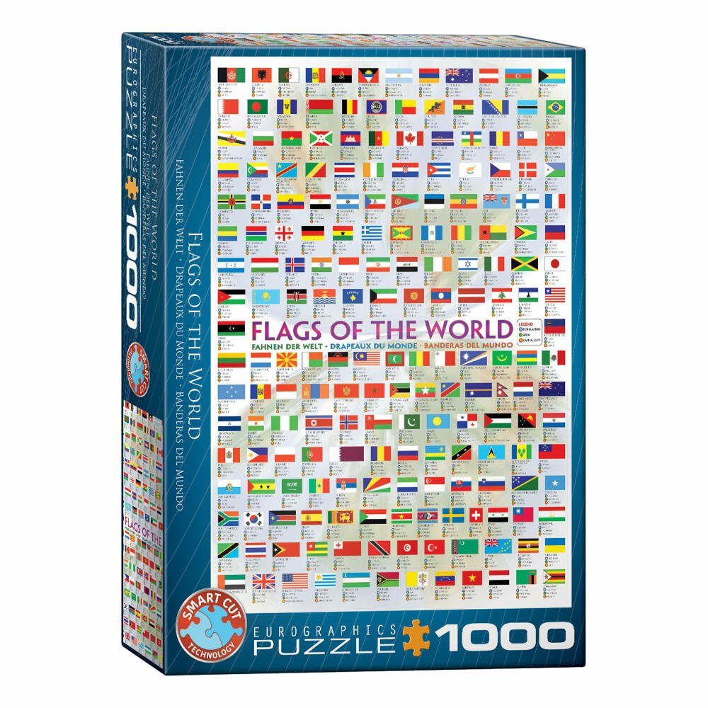 EUROGRAPHICS Puzzle Flaggen der Welt, 1000 Puzzleteile