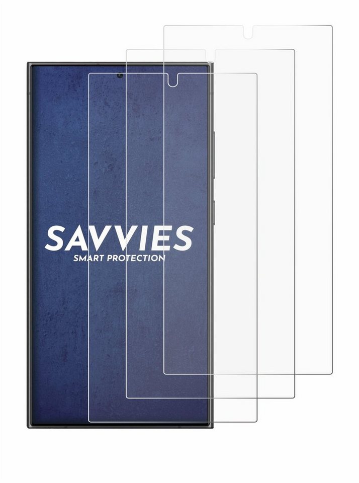 Savvies Schutzfolie für Samsung Galaxy S24 Ultra, Displayschutzfolie, 6  Stück, Folie klar