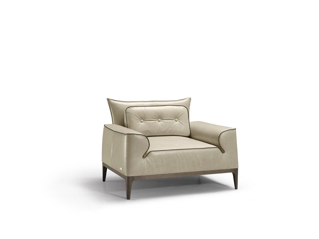 JVmoebel Sessel Design Leder Sessel Wohnzimmer Lounge Luxus Stuhl Design Möbel Braun