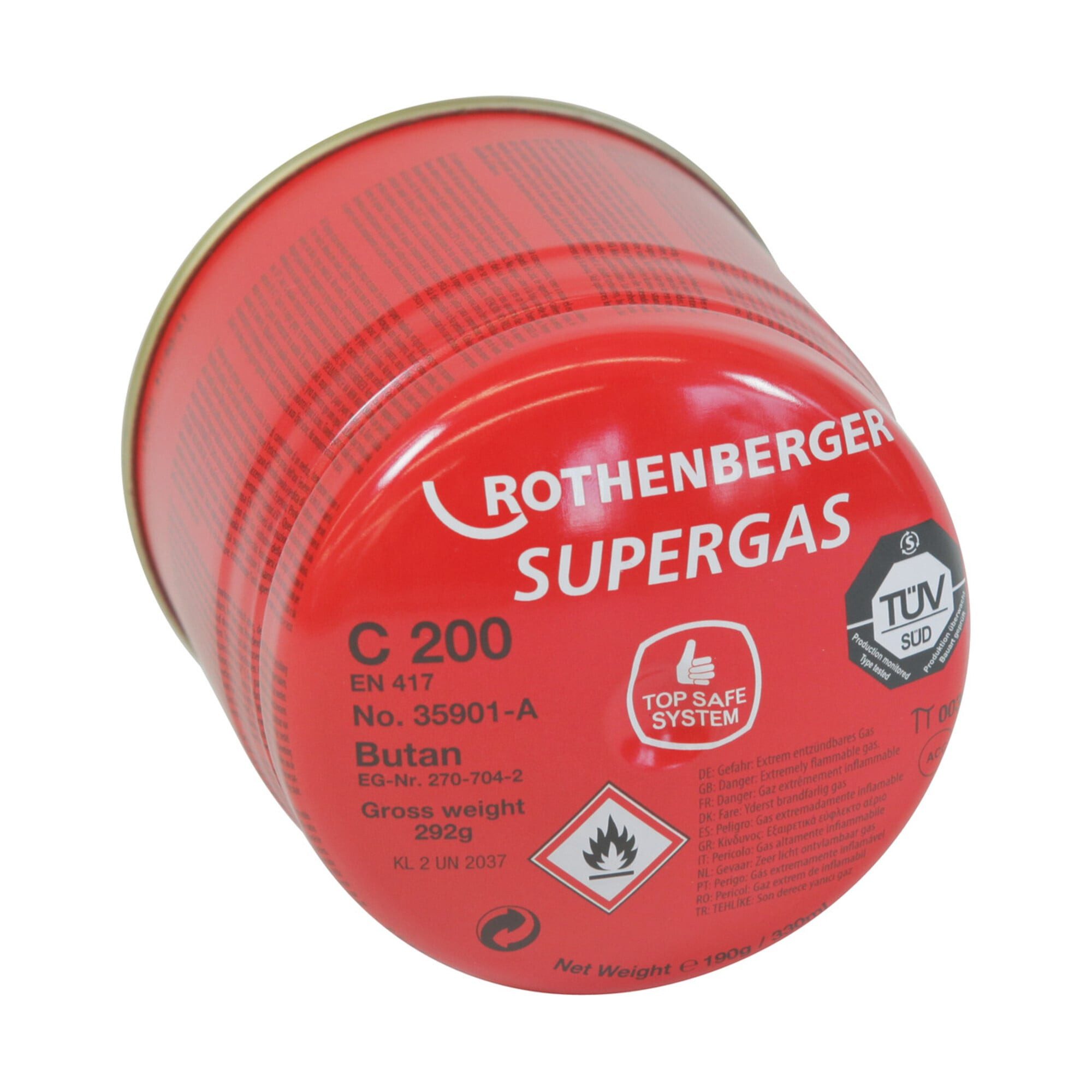 Rothenberger Lötkolben Rothenberger Supergas C 200 TSS mit Sicherheitssystem, Sprachversion A