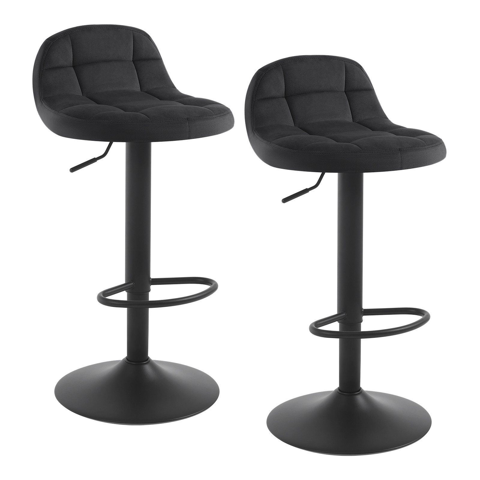 Woltu Barhocker (2 St), Barstuhl höhenverstellbar 360° Drehstuhl Samt Metal günstig online kaufen