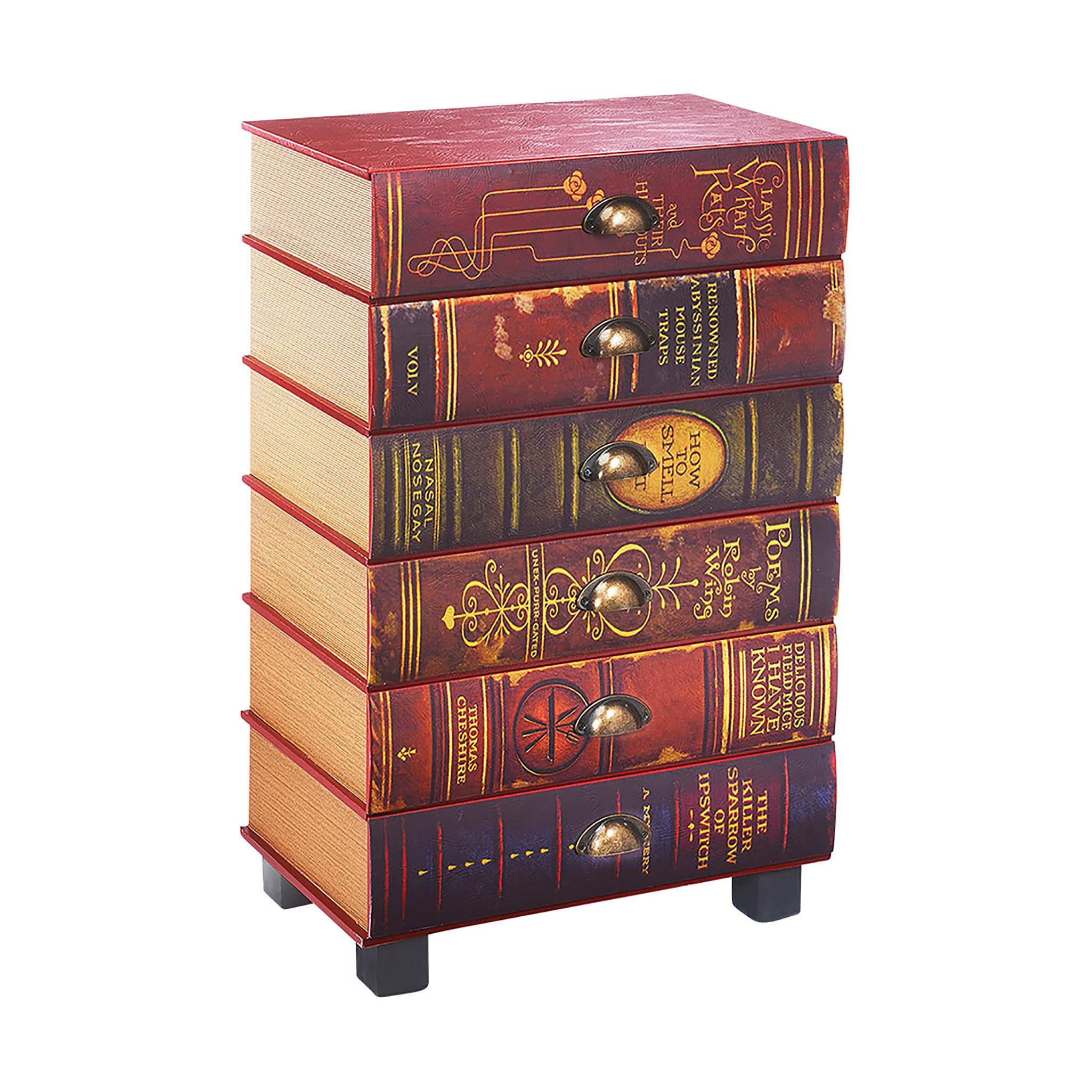 Kobolo Regal Kommode BOOKS aus MDF mit bedrucktem PU überzogen günstig online kaufen