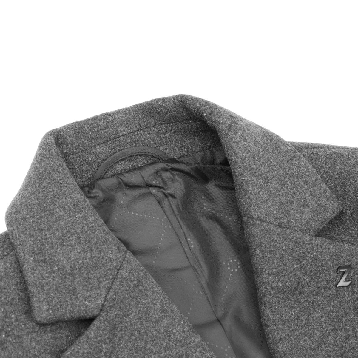 Allthemen Wollmantel Slim Fit Wintermantel Mittellang Wollmantel mit Reverskragen – Bild 3 von 5