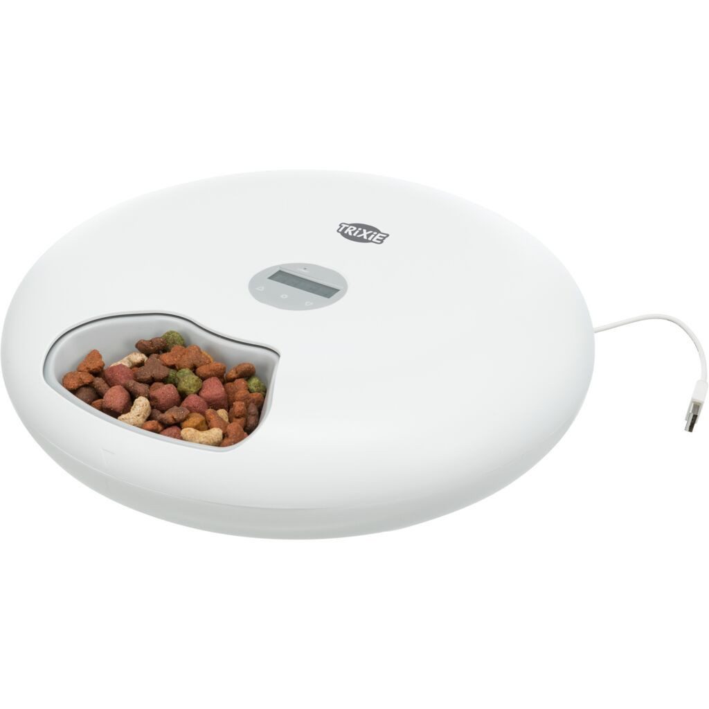 TRIXIE Hunde-Futterautomat Futterautomat TX5+1 - weiß - 6 × 0,18 l/ø 32 × 8 cm