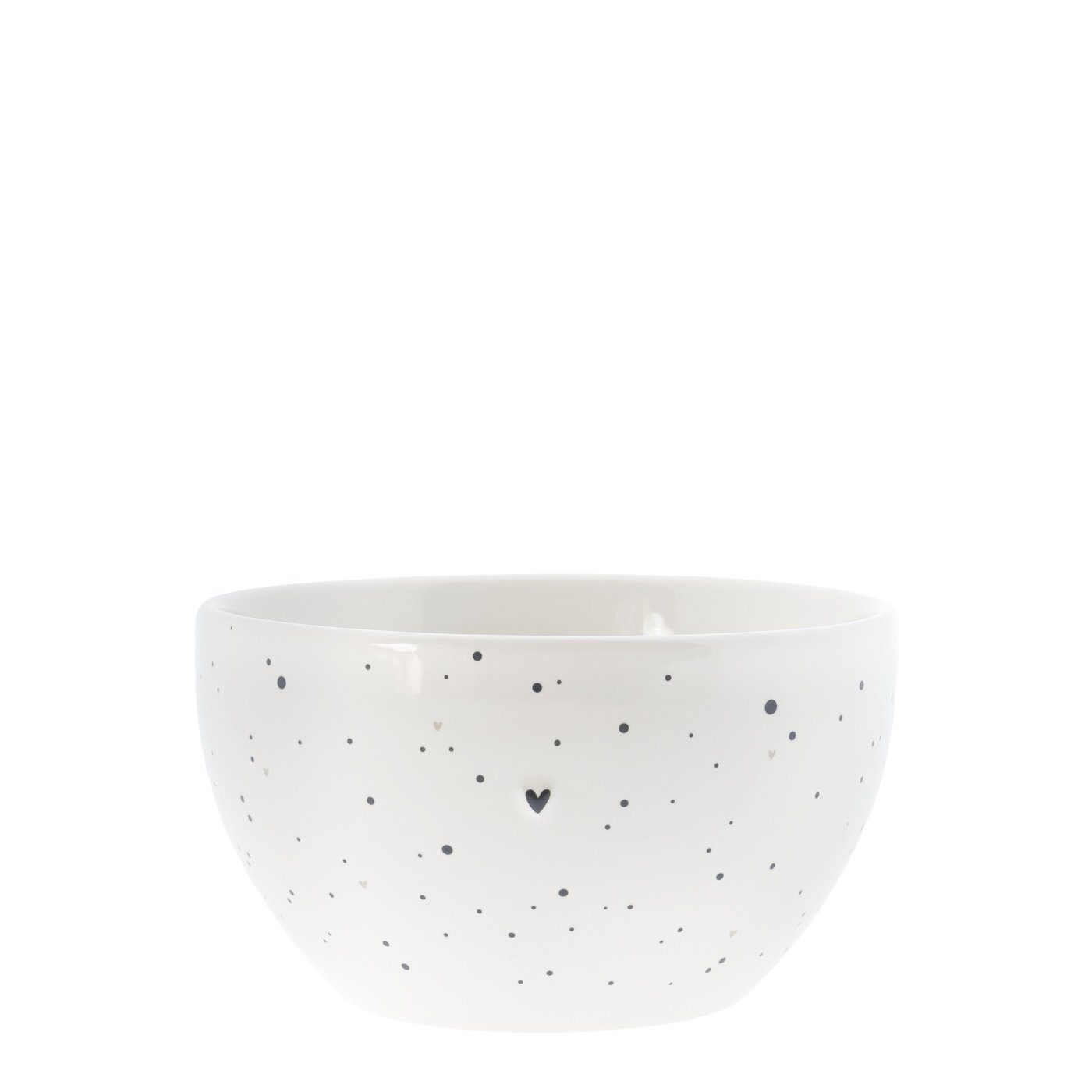 D13cm, Bastion Little Dots BC Keramik Keramik weiß Bowl Müslischale Collections schwarz