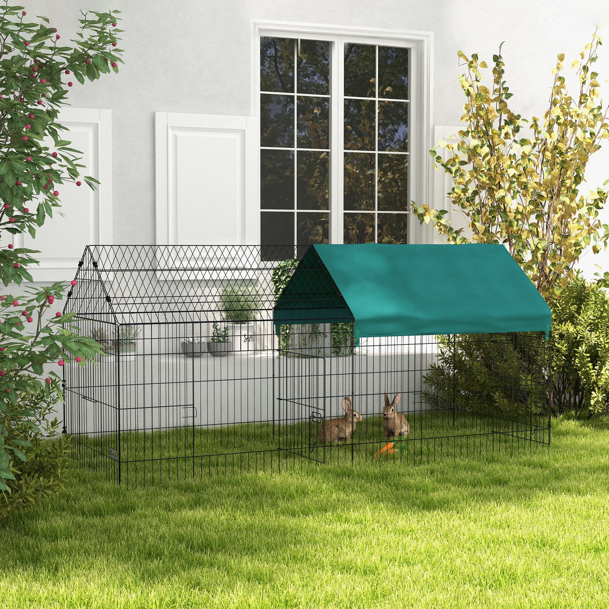 PawHut Kleintierkäfig Freilaufgehege 220 x 85 günstig online kaufen