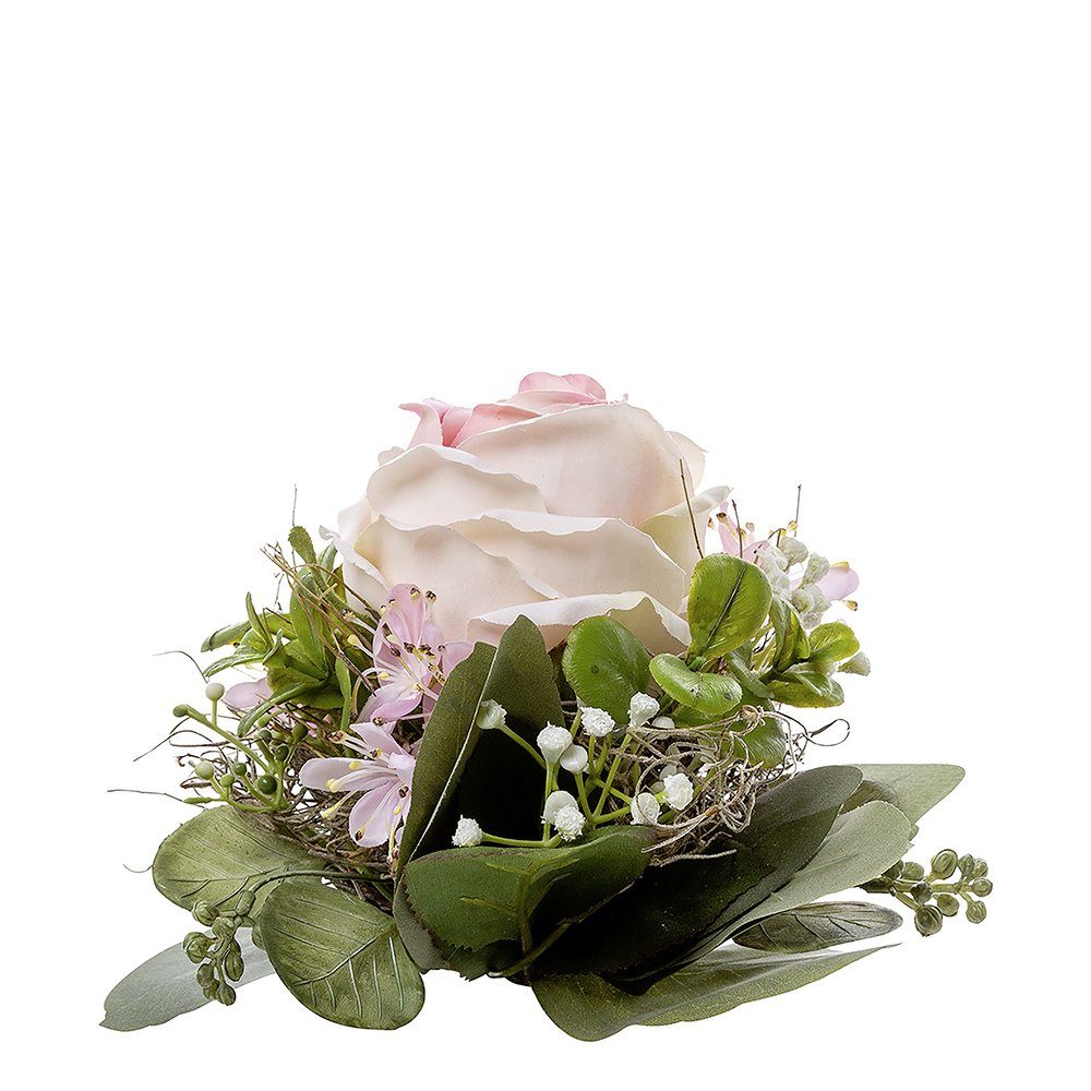 D. x grün-pink-rose 15cm, Fink x Kunstpflanze - FINK - Kunstblumenstrauß B. 15cm H. Tessa 15cm