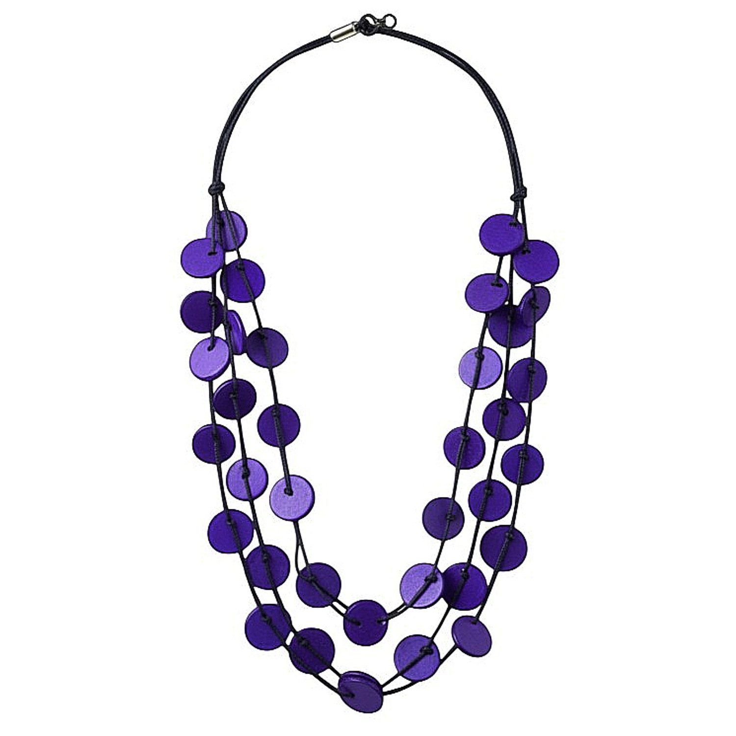 KARMA Statementkette Holz Halskette Damen vers. Farben auffällige Kette (modern Holzkette, 1-tlg., Statement Halskette), Schmuck für Frauen Damenhalskette