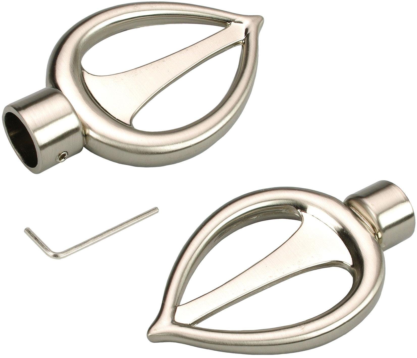 Liedeco Gardinenstangen-Endstück Flamme, Gardinen, (Set, 2-St), günstig online kaufen