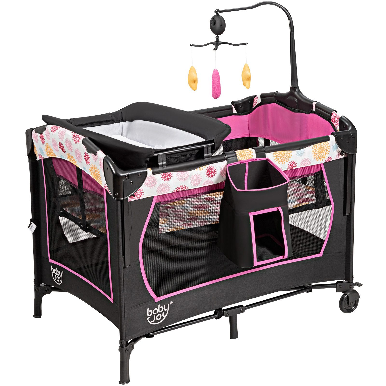 4-in-1 Beistellbett Baby – Mit Matratze, Moskitonetz, Höhenverstellbar, Für 0-36 Monate