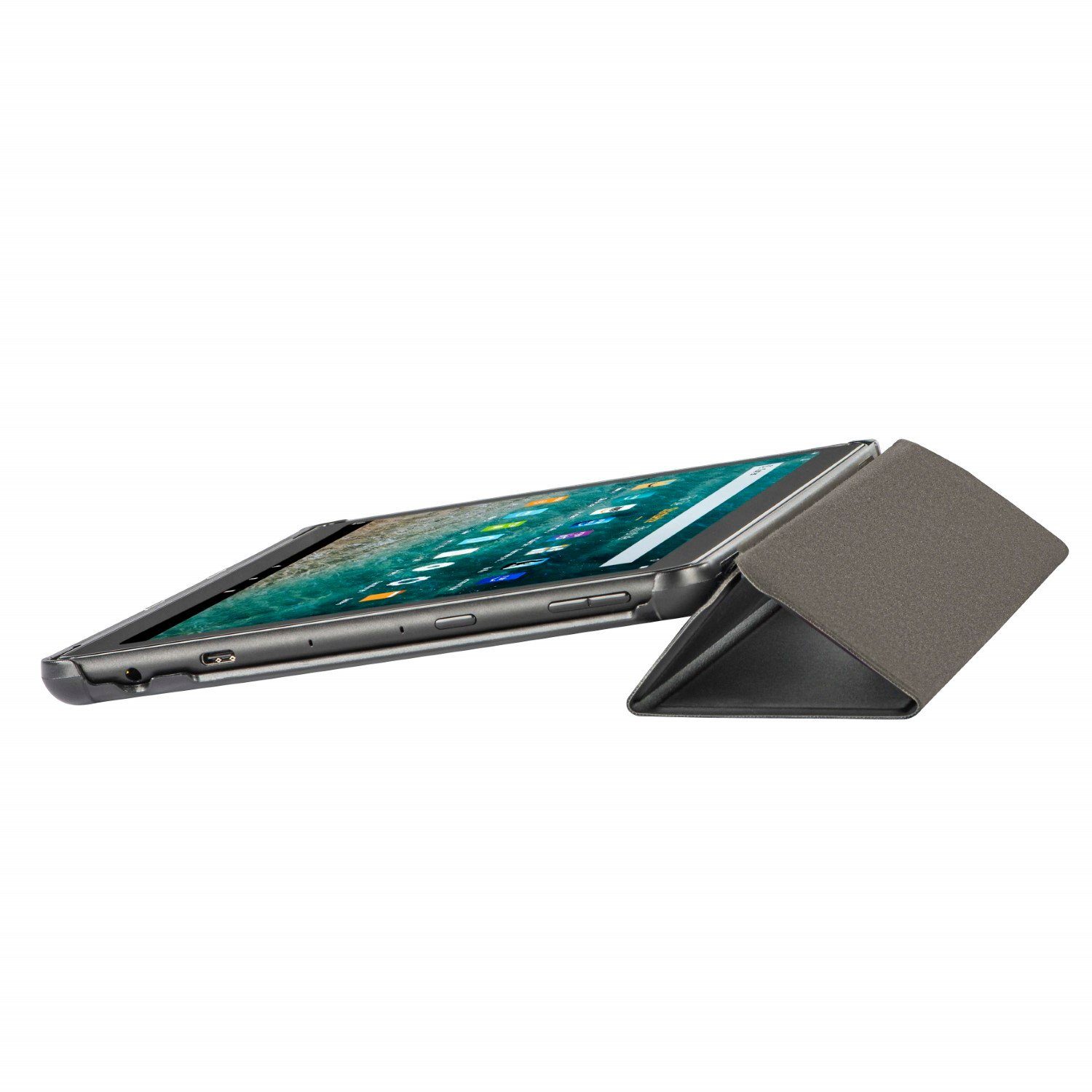 Hama Tablet-Hülle Smart Case Fold Tasche Cover Schutz-Hülle Black, Cover als flexibler schlanker Schutz mit Standfunktion – Bild 4 von 5