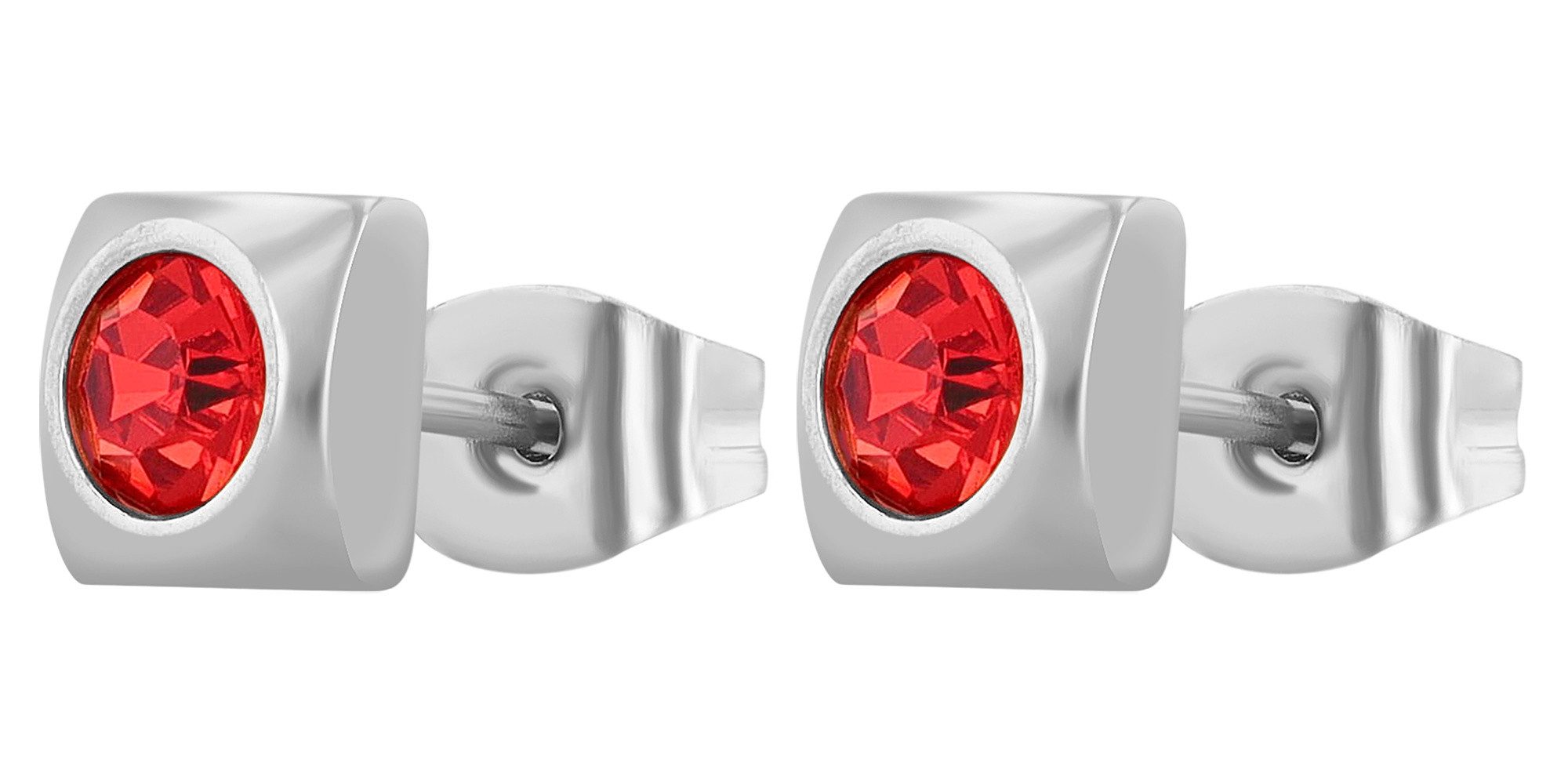 Paar Ohrhänger Ohrringe – Ohrstecker aus Edelstahl mit Strass Steinchen
