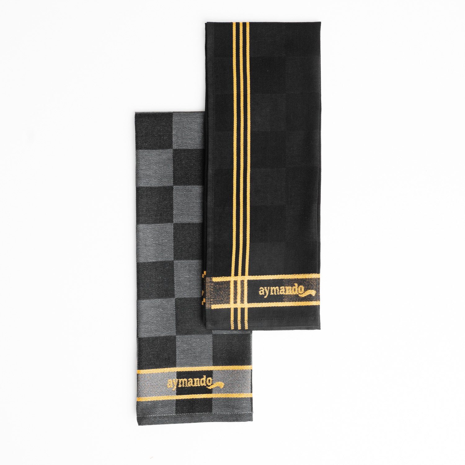 Aymando Geschirrtuch Black-Gold Hotel, (Set, 2-tlg., Ägyptische Baumwolle), günstig online kaufen