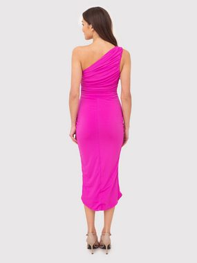 AX Paris Midikleid Rosa drapiertes One-Shoulder-Midikleid