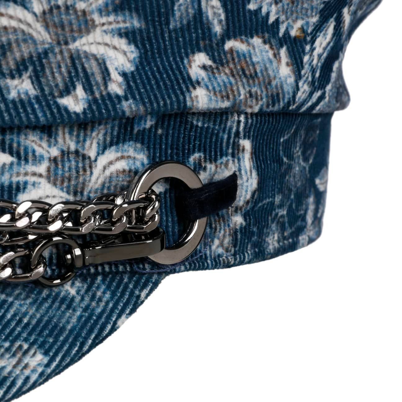 mit Schirm, blau Ballonmütze D´Este Elbseglermütze Italy Made Alfonso in (1-St)