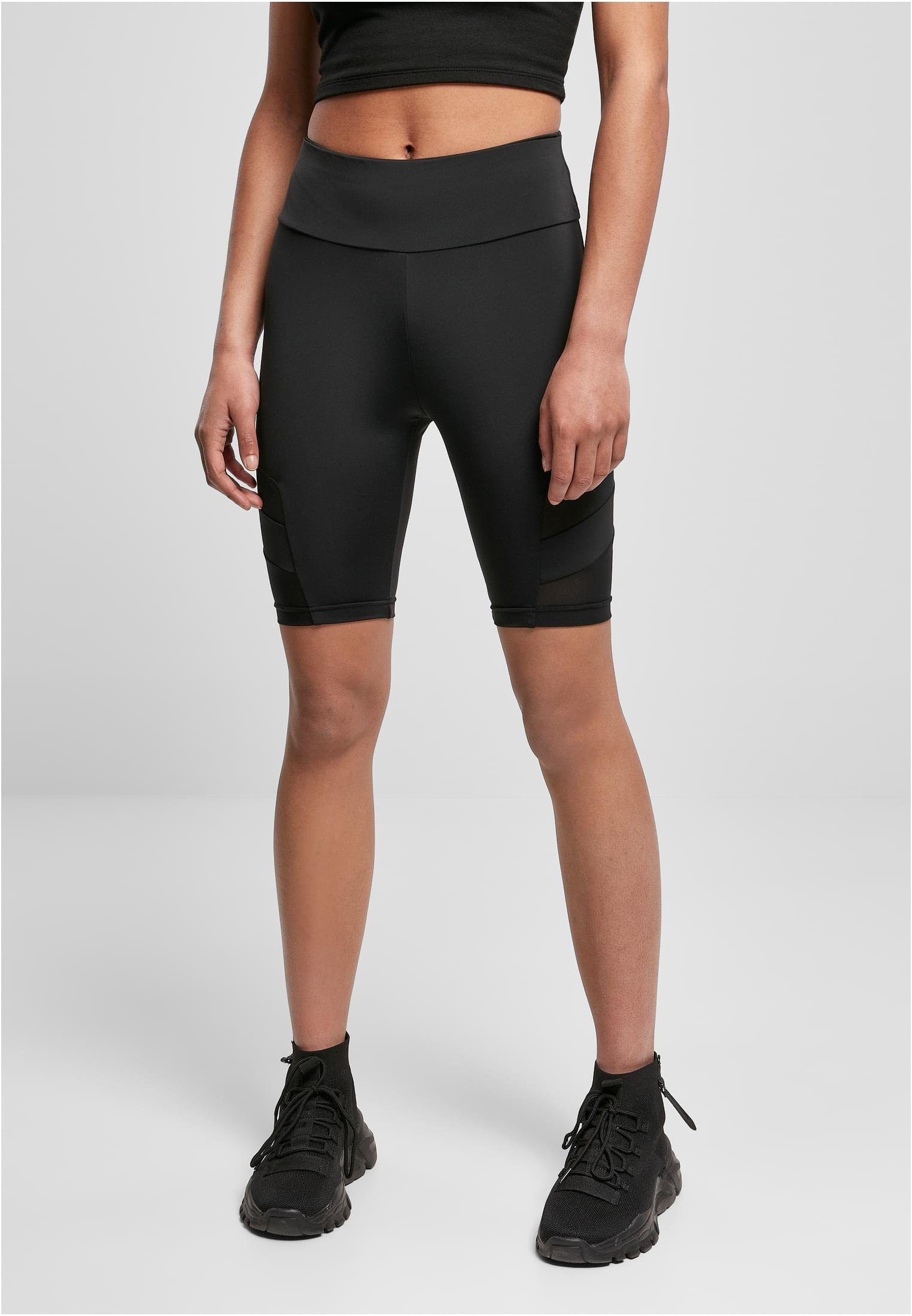 URBAN CLASSICS Stoffhose Damen Ladies High Waist Tech Mesh Cycle Shorts (1-tlg)