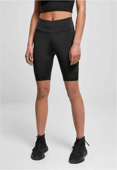 URBAN CLASSICS Stoffhose Damen Ladies High Waist Tech Mesh Cycle Шорты (1-tlg)