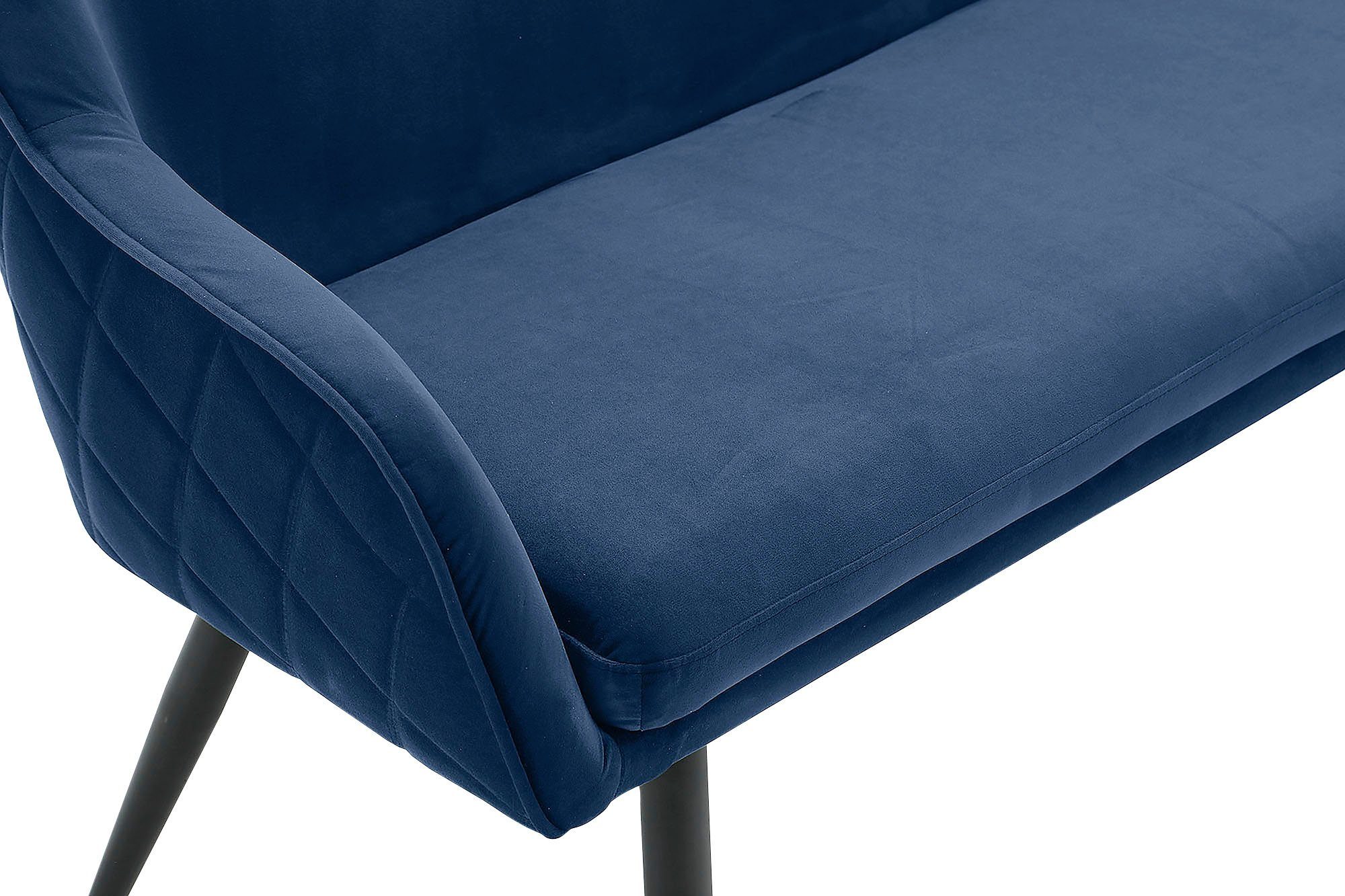 SalesFever Sitzbank, mit Armlehnen Rückensteppung Blau Blau, und | Schwarz