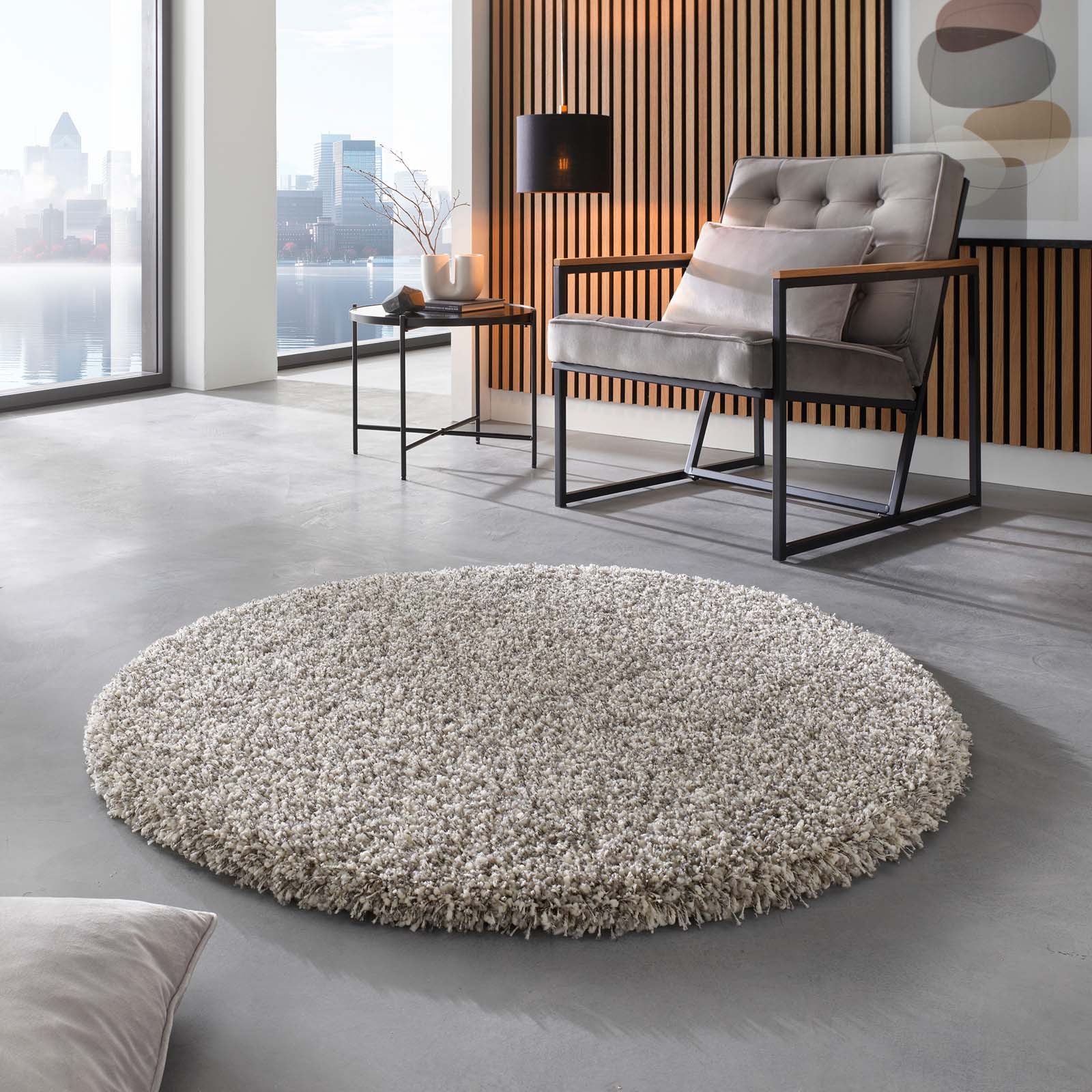 TaraCarpet Langflor-Teppich Ragolle Twilight, rund, Höhe: 60 mm, Shaggy Hoc günstig online kaufen
