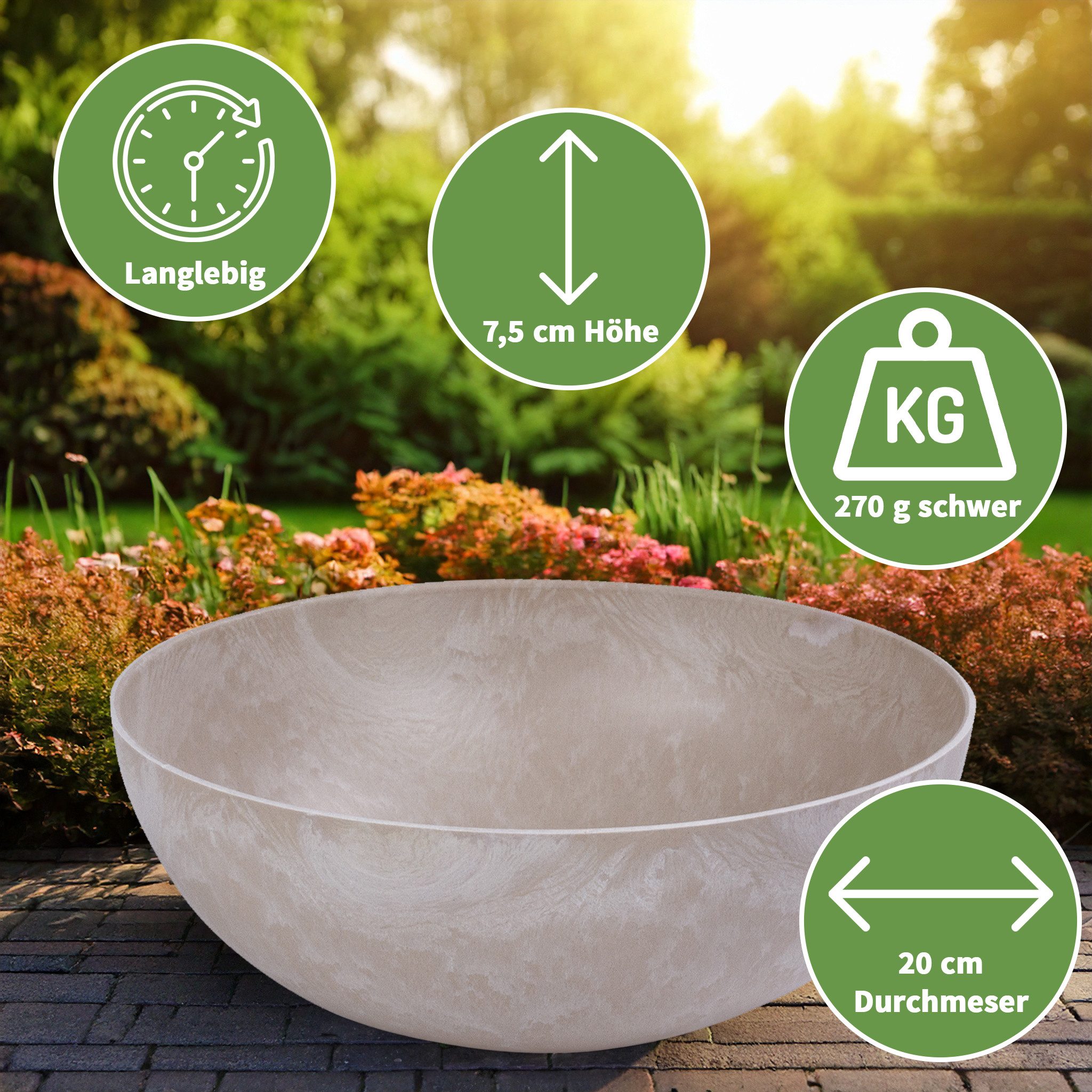 matches21 HOME & HOBBY Blumentopf Runde bauchige 20 cm Pflanzschale für dra günstig online kaufen