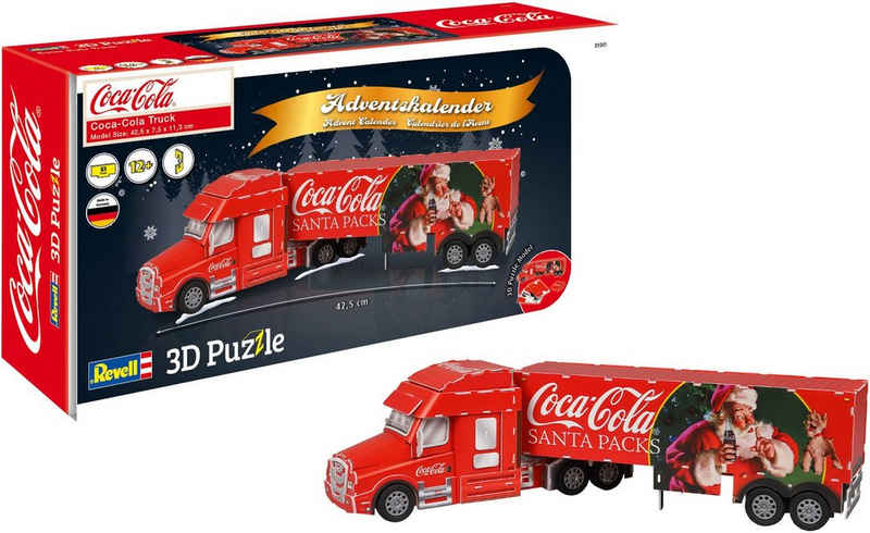 Revell® Adventskalender »3-D-Puzzle, Coca-Cola Truck«, zum Selberbauen; Made in Germany