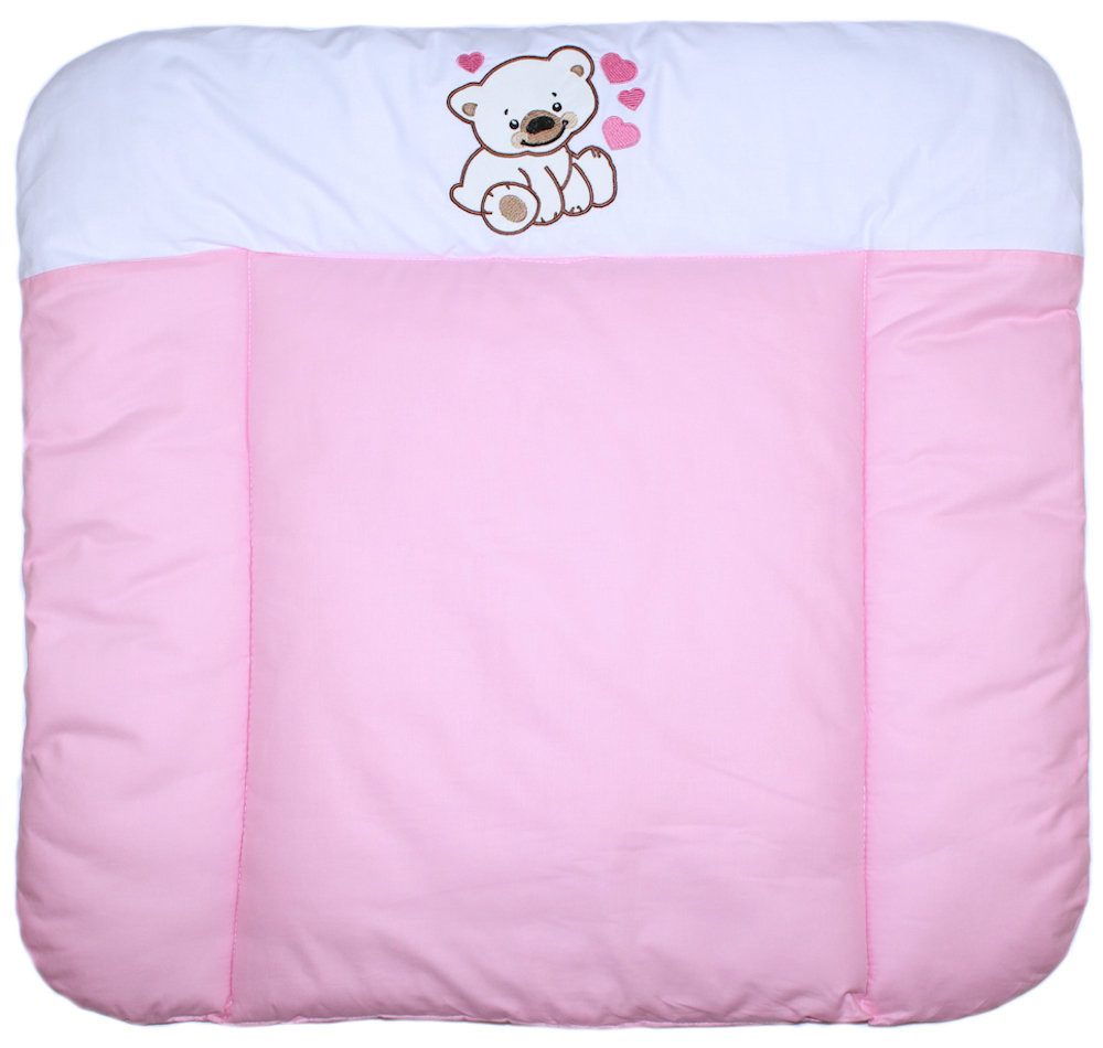 Primawela Wickelauflage Baby Wickeltischauflage Auflage für Wickeltisch- Bärchen mit Herzen